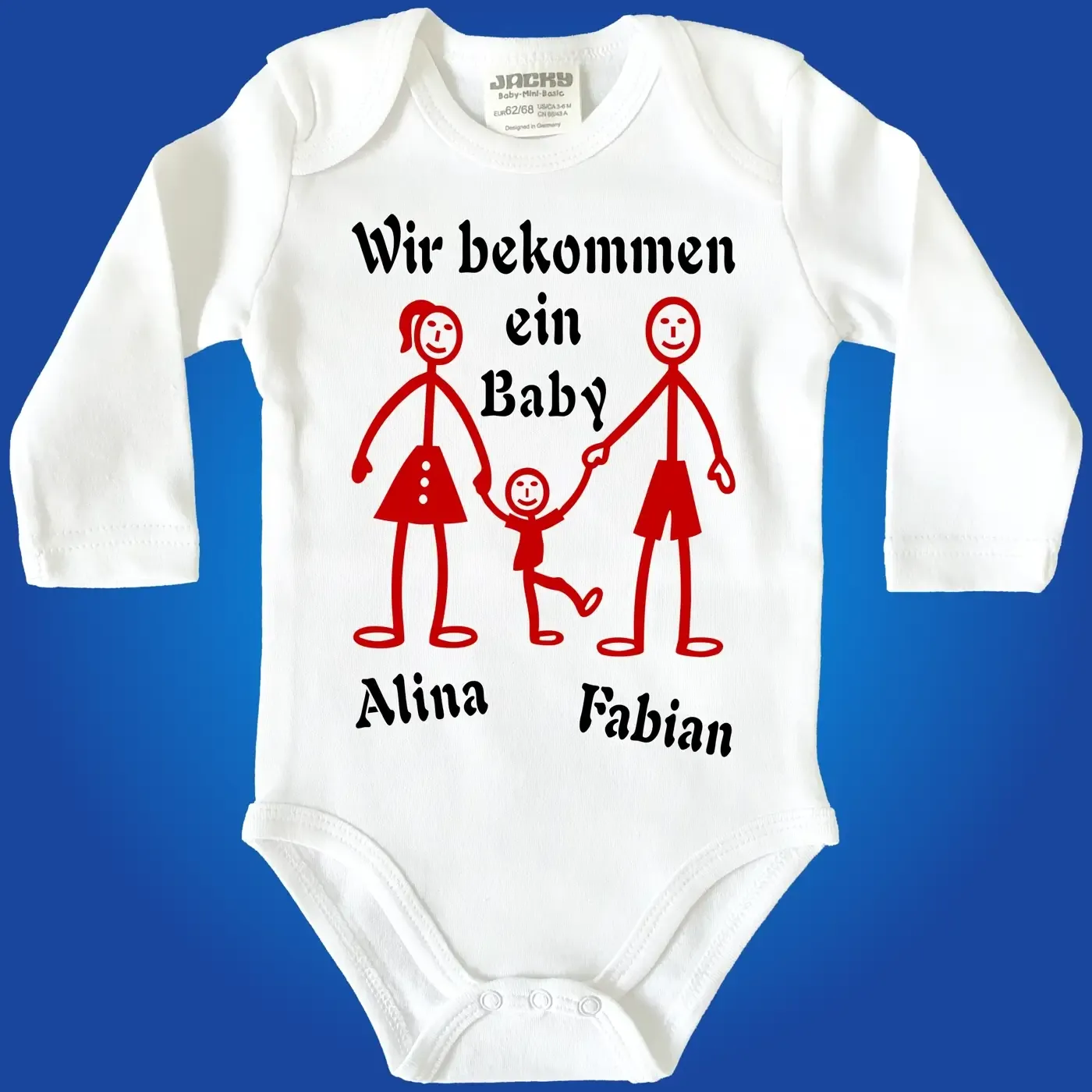 Baby-Body mit Druck Familienzuwachs