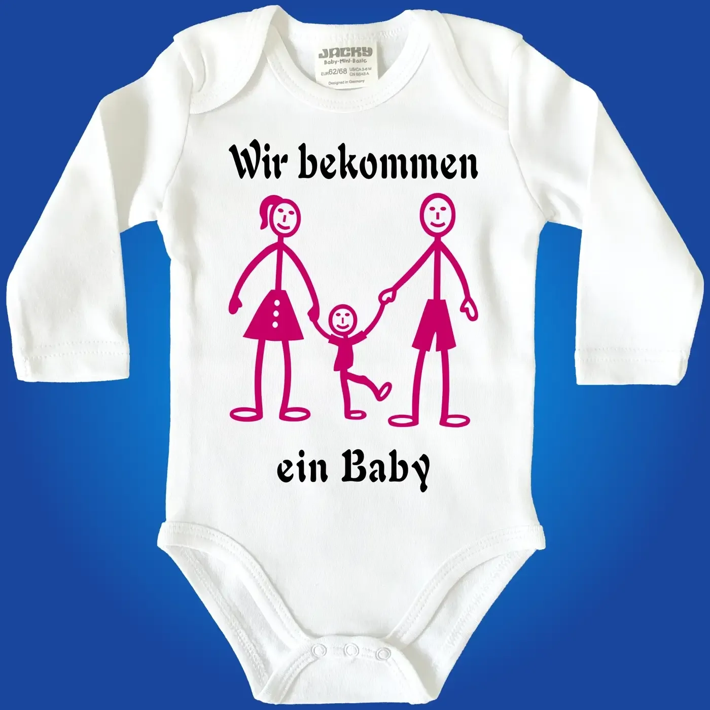 Baby-Body mit Druck Strichmaennchen