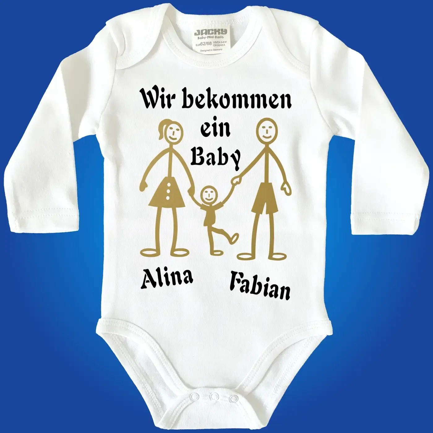 Baby-Body mit Druck Schwanger