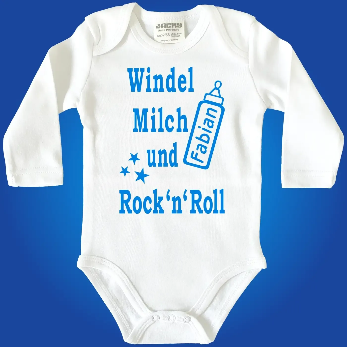 Babybody mit humorvollem Rock’n’Roll Design