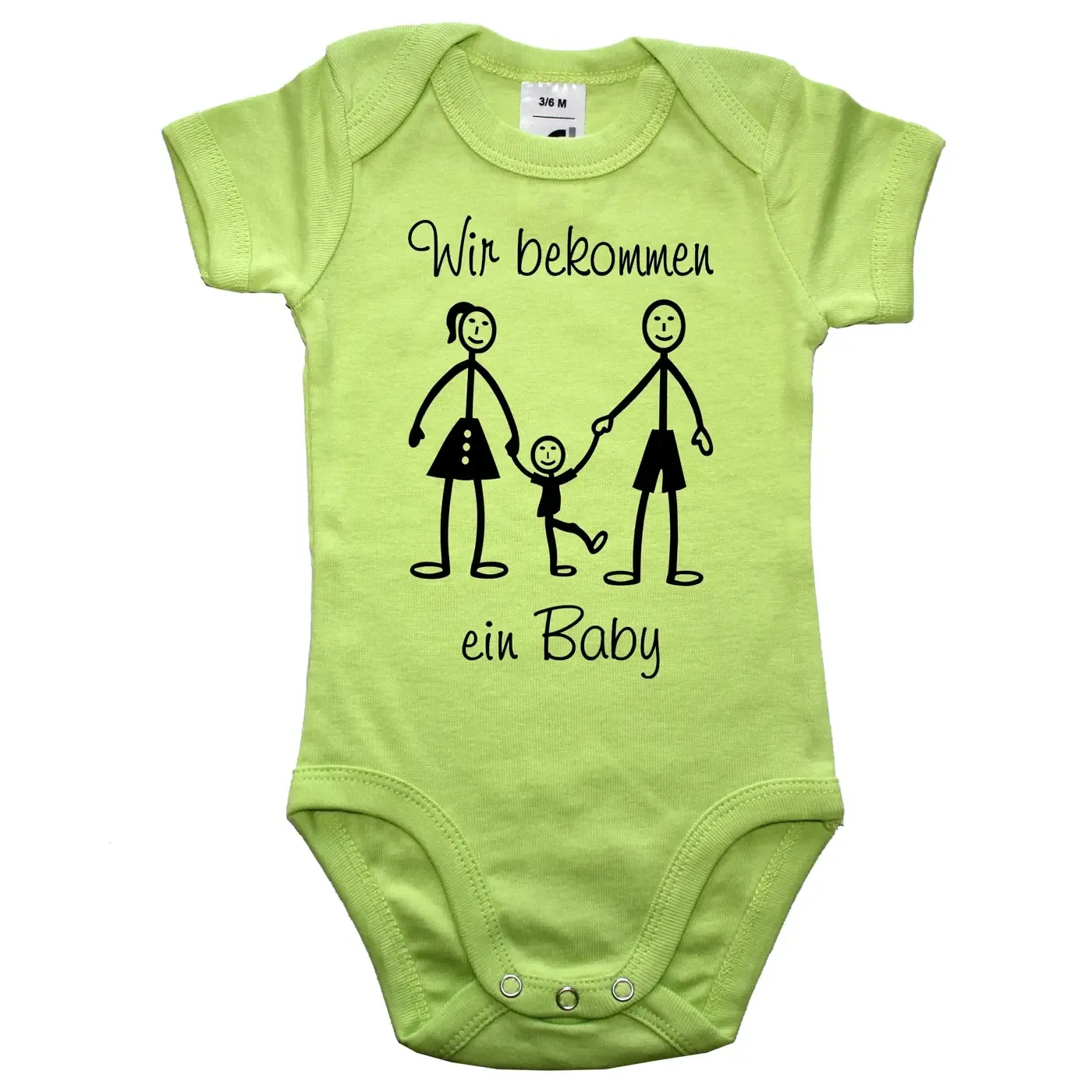 Baby‑Body mit personalisierbarem Schwangerschafts‑Spruch