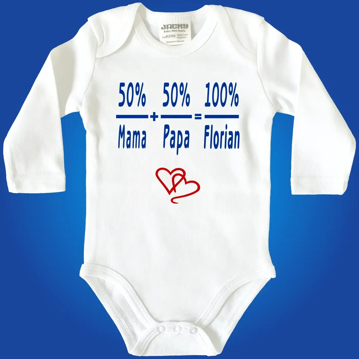 Baby-Body mit Druck personalisiert