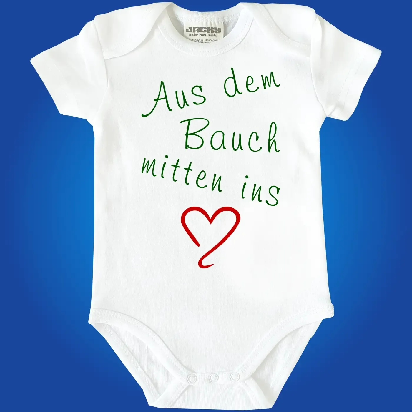 Baby‑Body Herz Design zur Babyparty