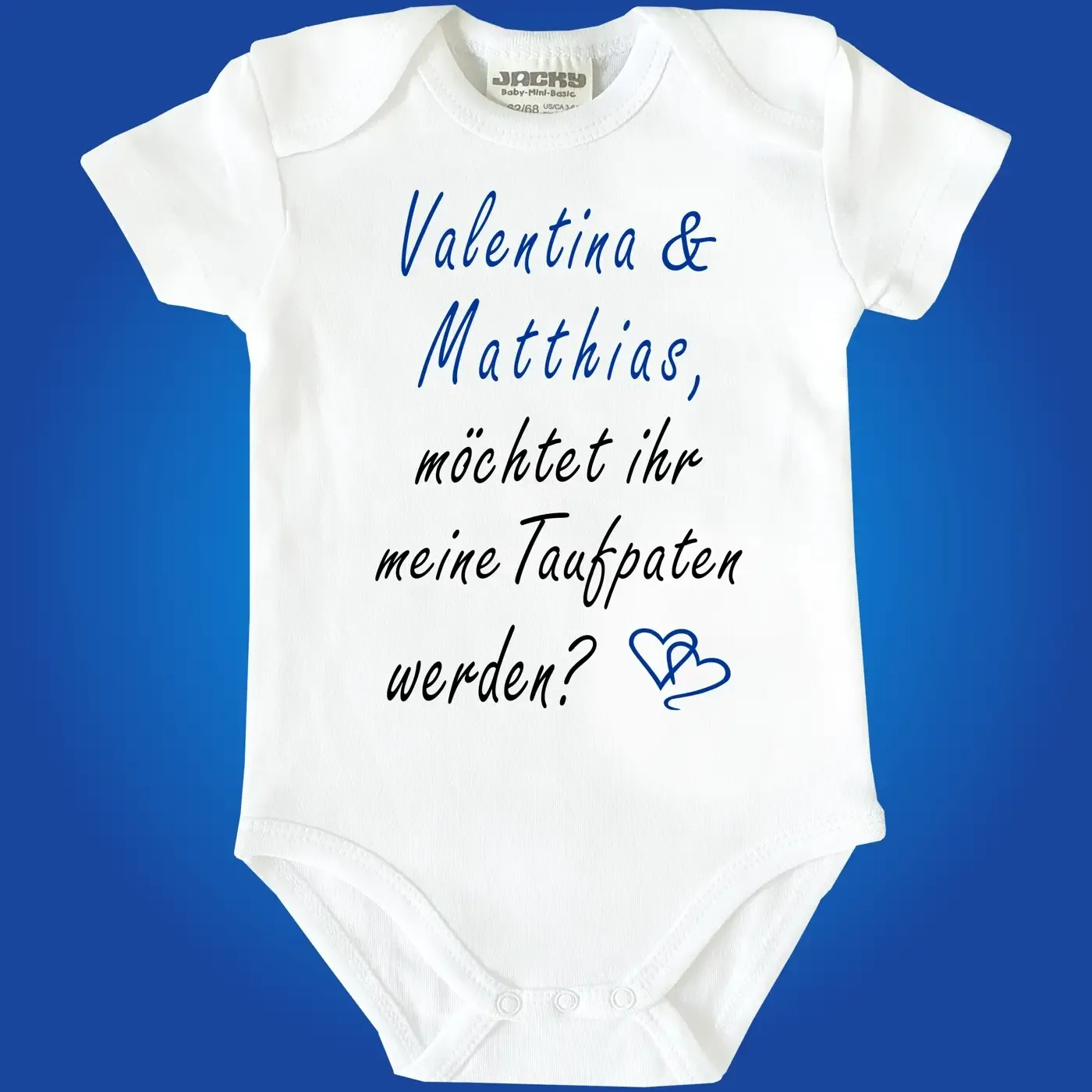 Babybody personalisierte Patenfrage mit Name