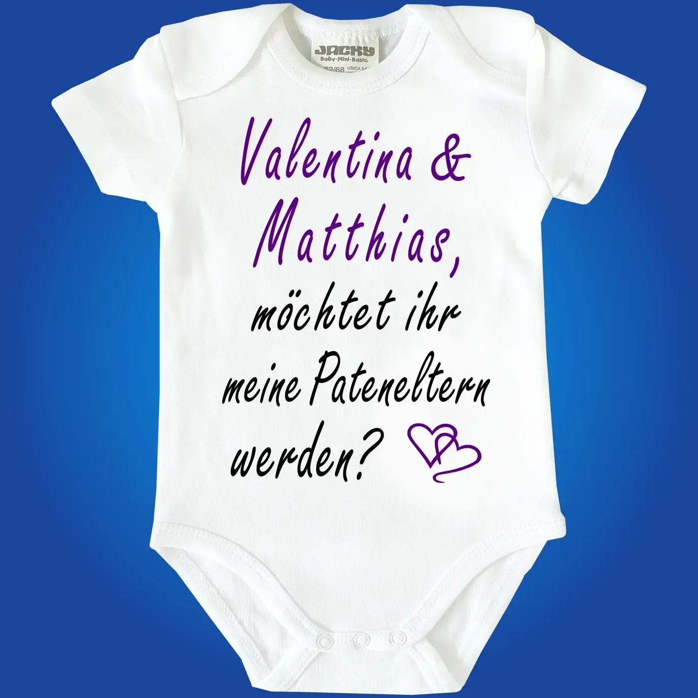 Einteiler mit Aufdruck Pateneltern