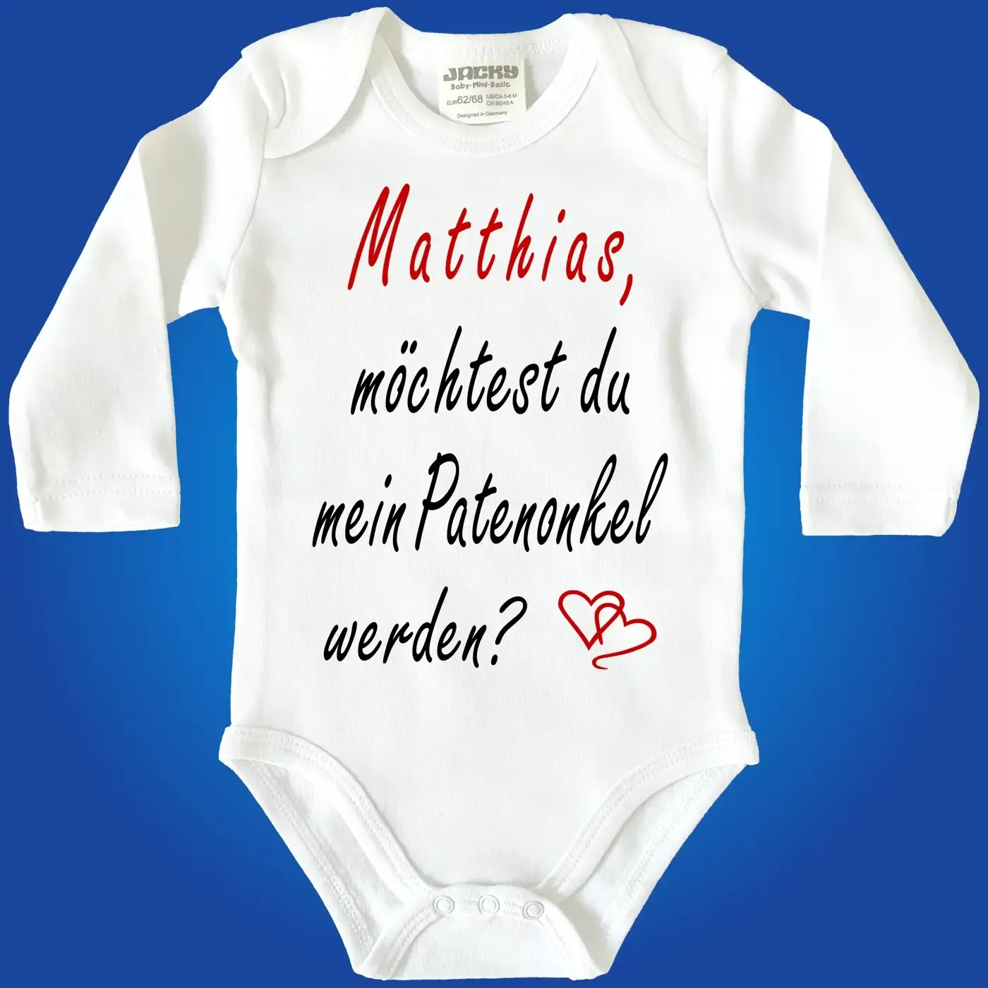 Babybody mit Aufdruck Patenonkel