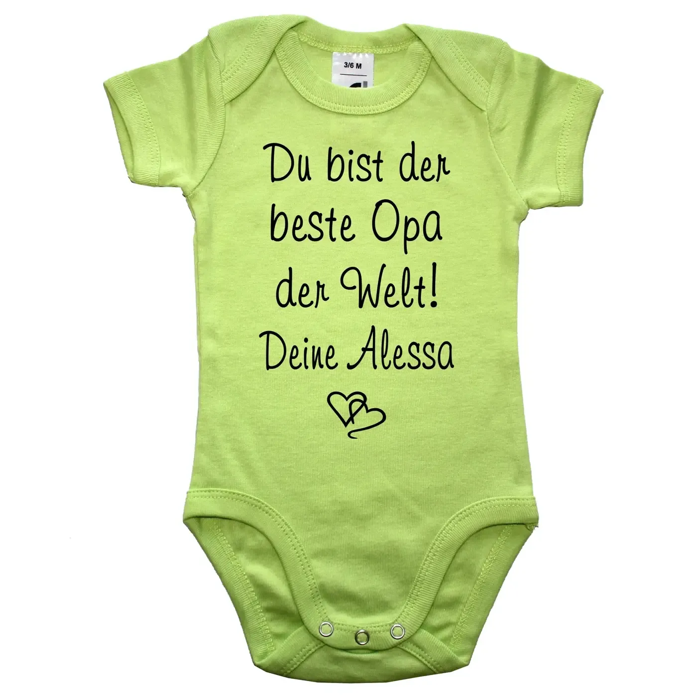 Babybody „Bester Opa der Welt“ mit Babynamen