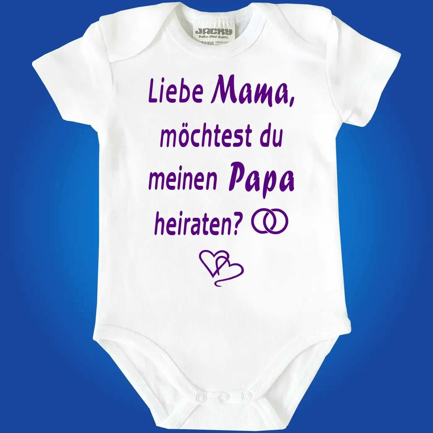 Babybody mit süßem Familien‑Heiratsantrag