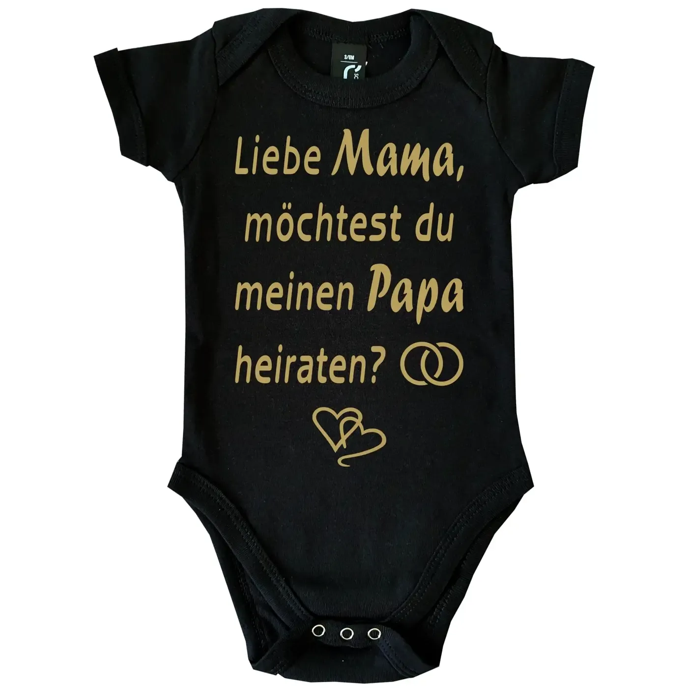 Baby-Body mit Aufdruck Hochzeitsantrag