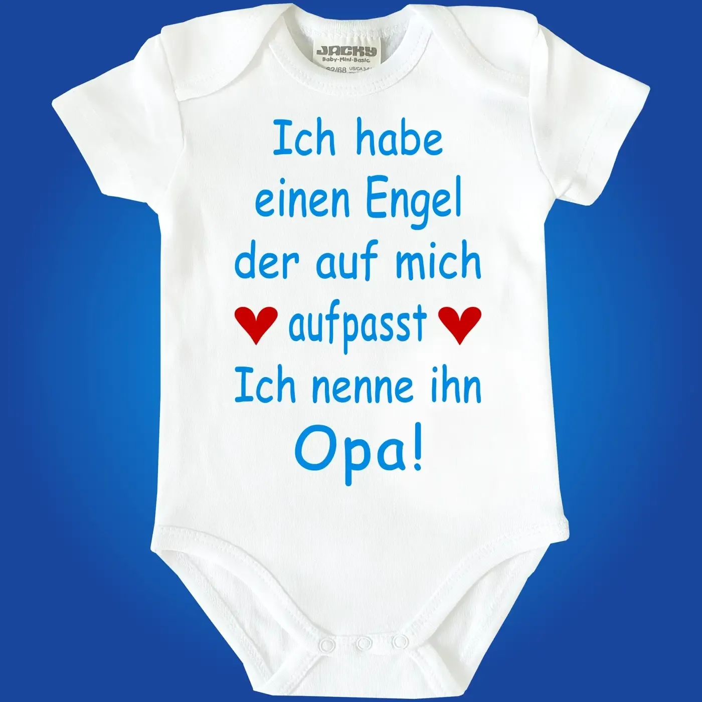 Baby‑Body mit liebevollem Engel‑Design und Wunschtext