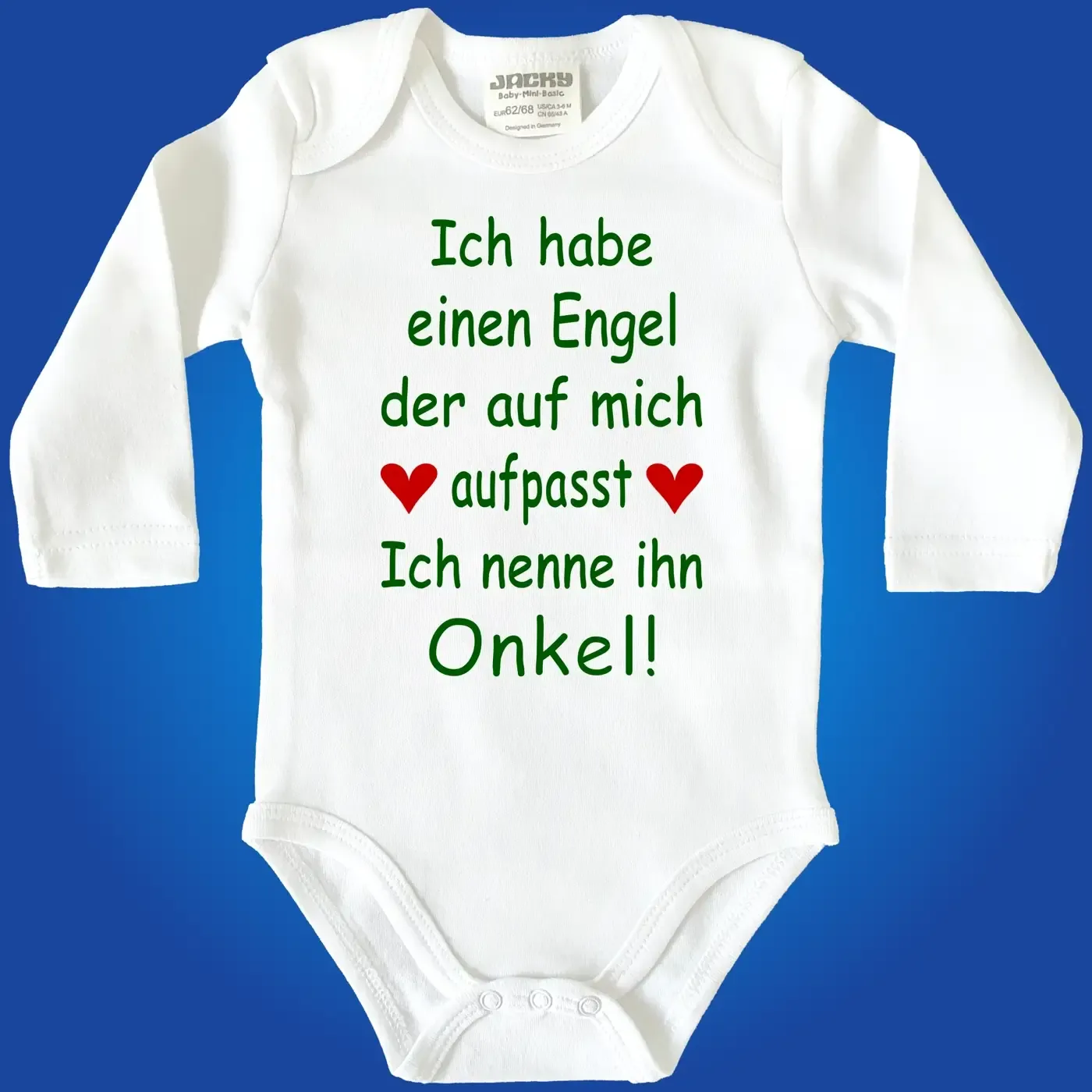 Babybody mit Druck Engel Motiv personalisiert