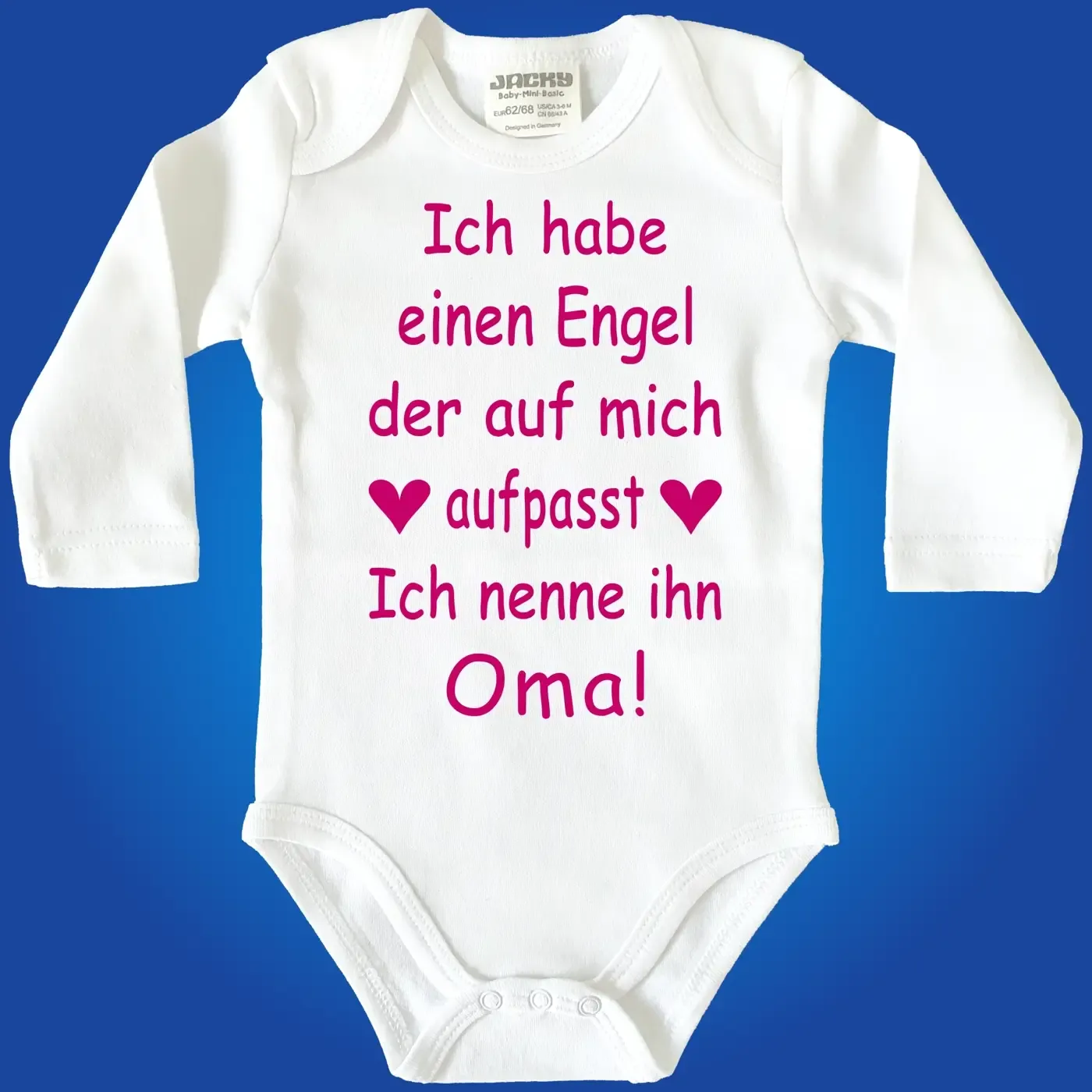 Baby‑Body mit Text „Ich nenne ihn Oma“ oder „Ich nenne ihn Opa“