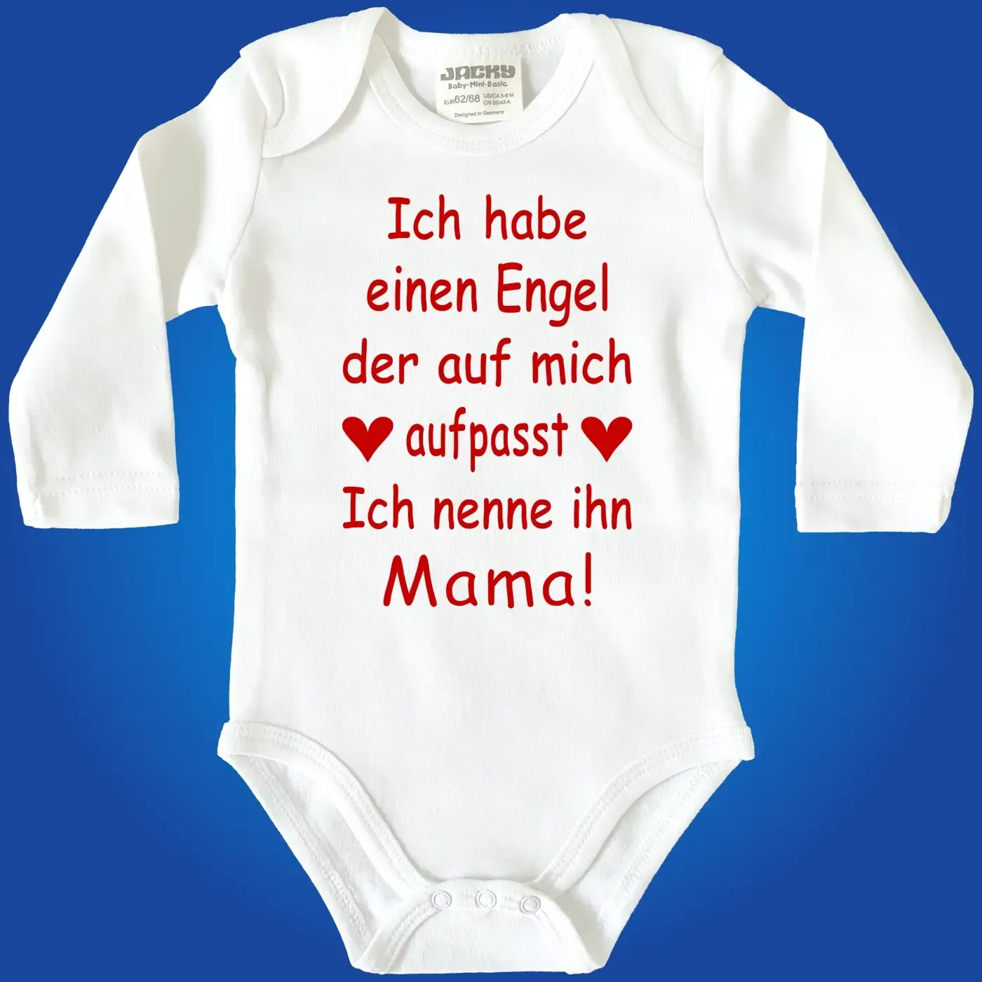 Babybody mit Druck Engel Spruch Familie
