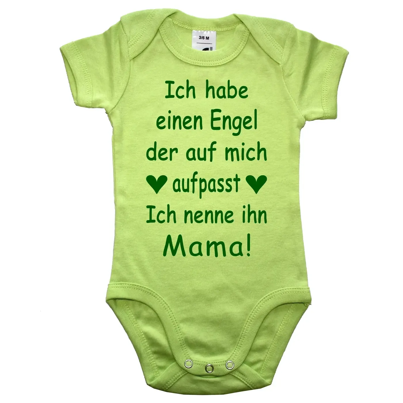 Baby‑Body mit liebevollem Engel‑Design und Wunschtext
