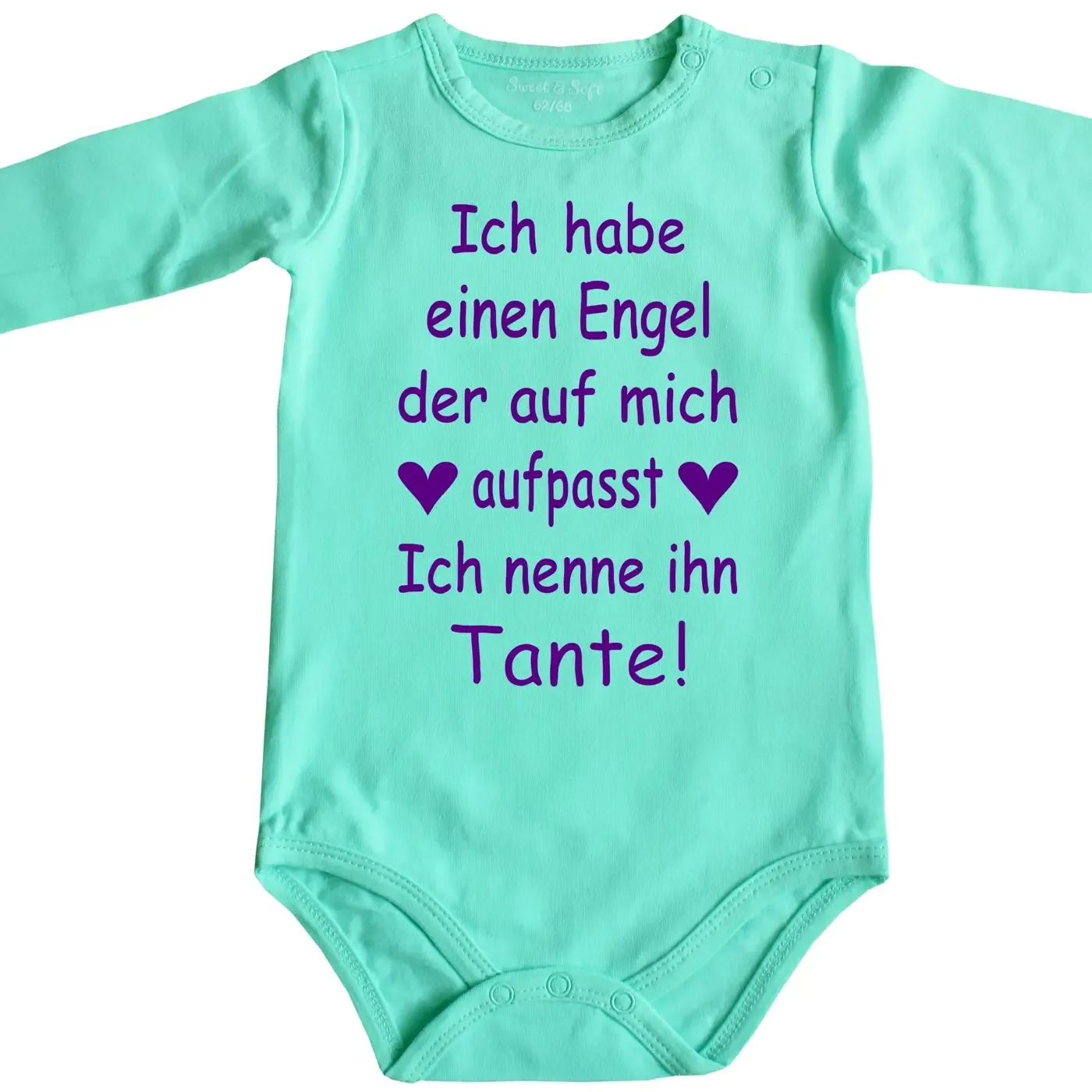 Baby-Body mit Druck „Ich habe zwei Engel“