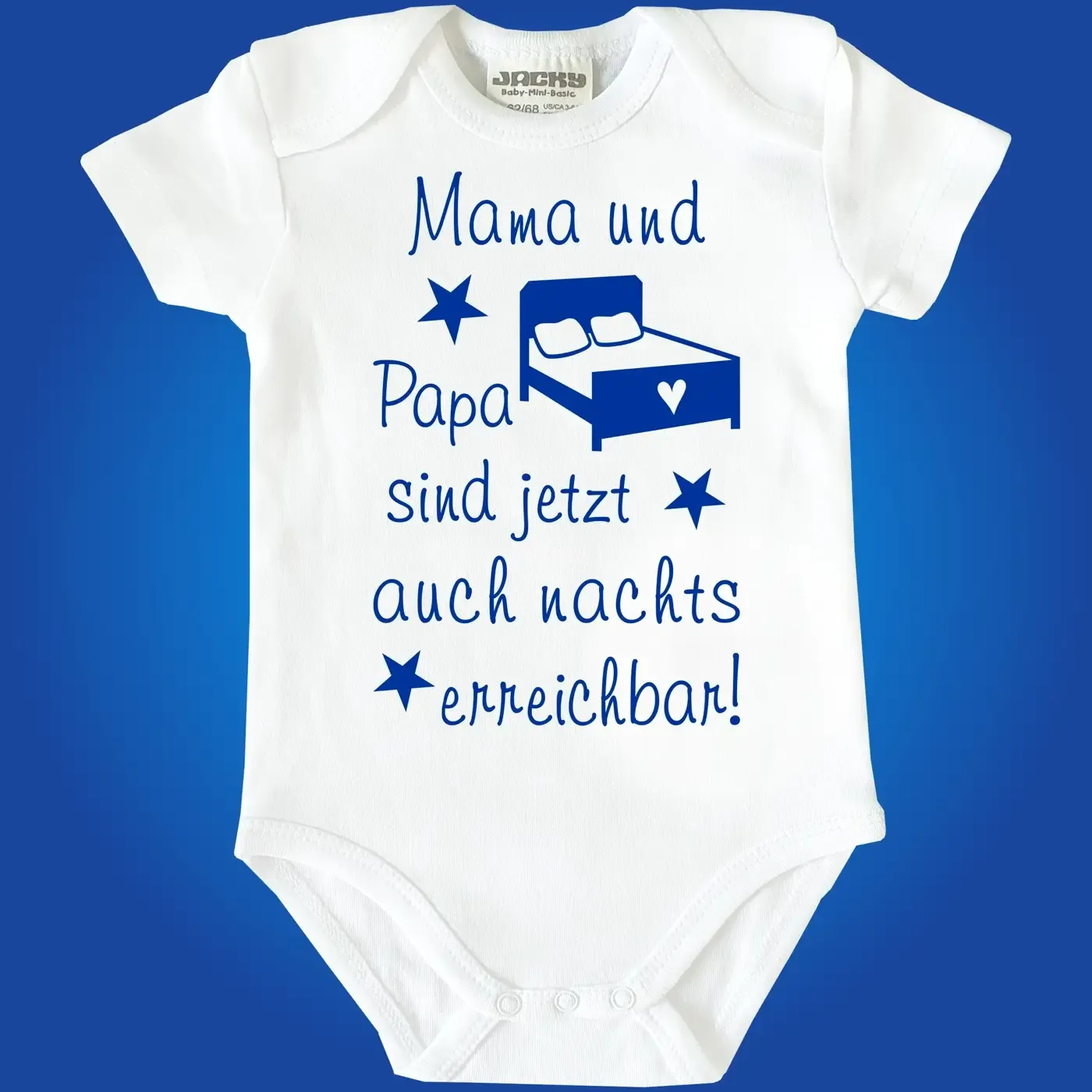 Lustiger Babybody mit humorvollem Eltern‑Spruch