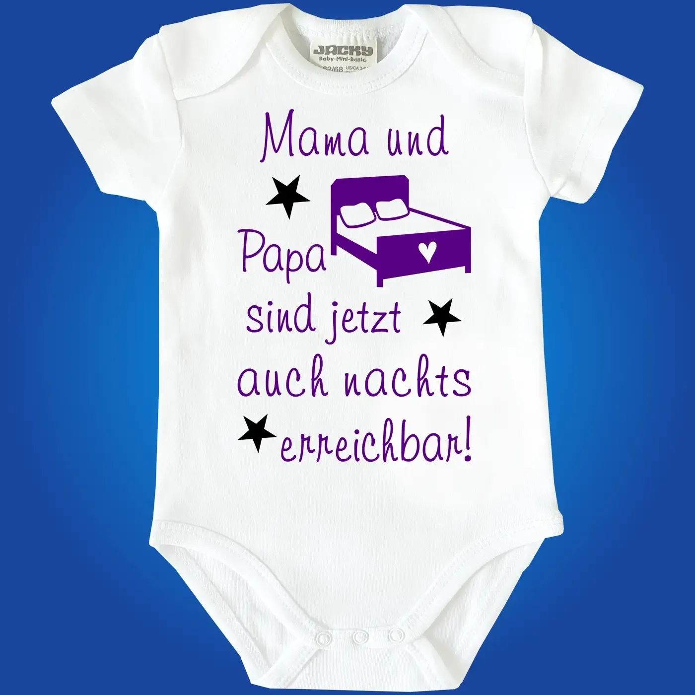 Baby‑Body mit lustigem Aufdruck für schlaflose Eltern