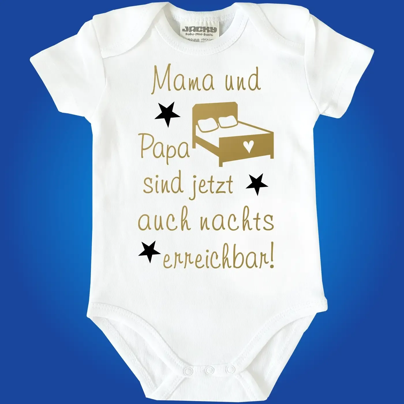 Baby‑Body mit witzigem Aufdruck für schlaflose Eltern