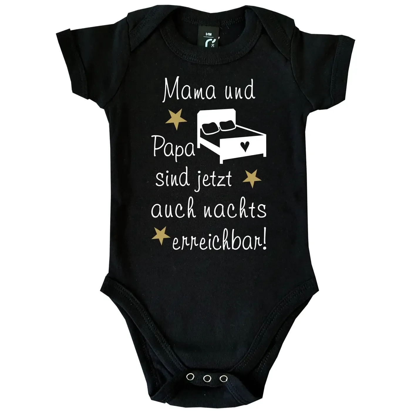 Lustiger Babybody mit humorvollem Eltern‑Spruch