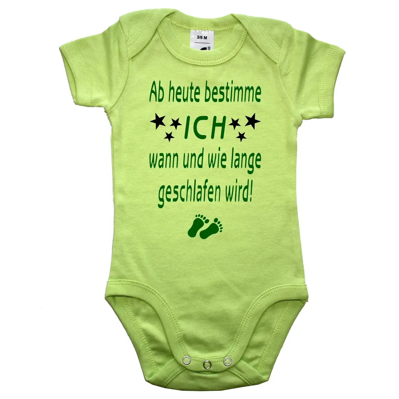 Baby‑Body mit lustigem Druck für schlaflose Eltern