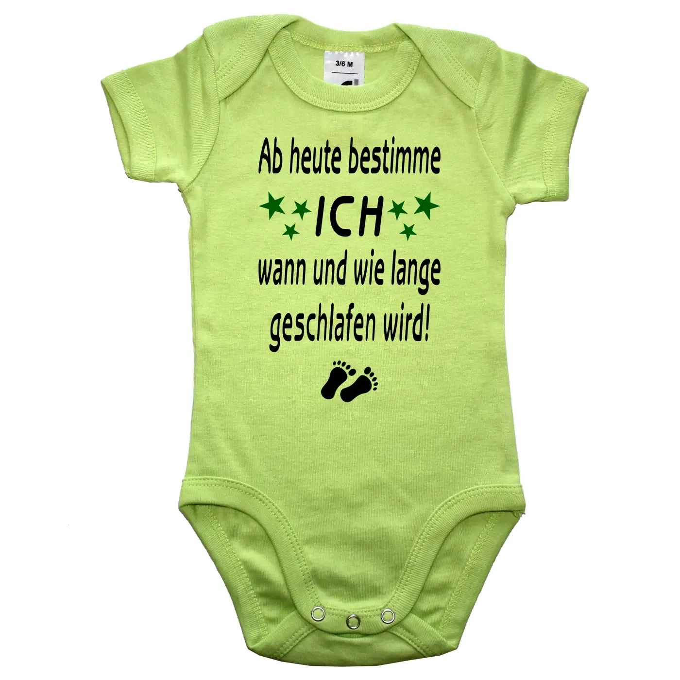 Babybody mit Spruch für müde Eltern