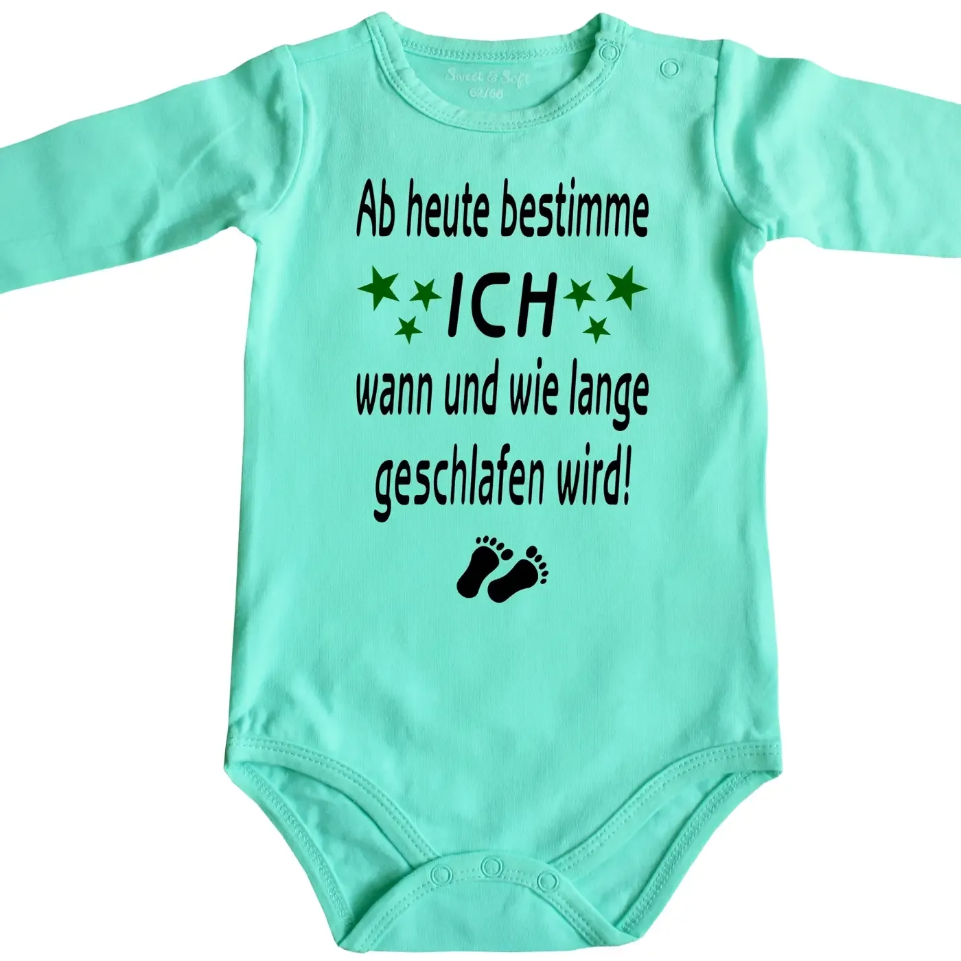 Babybody mit Spruch für müde Eltern