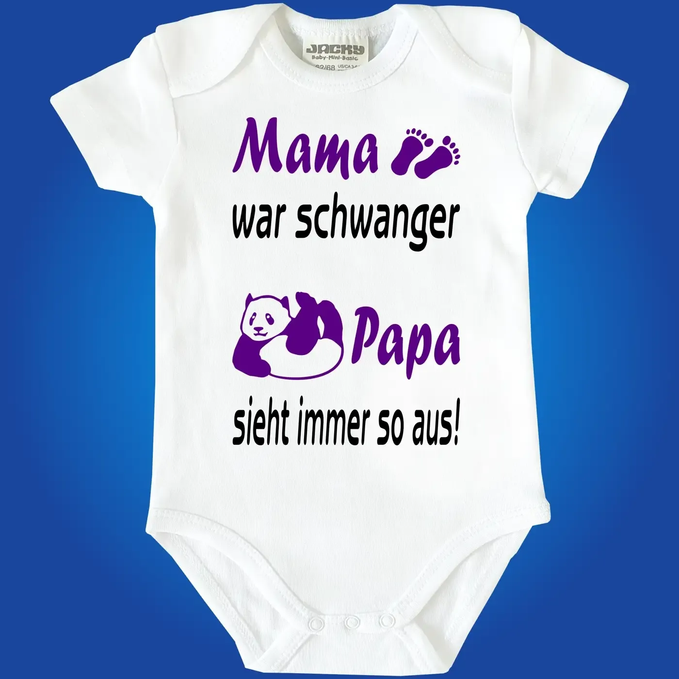 Babybody mit Panda und humorvollem Design