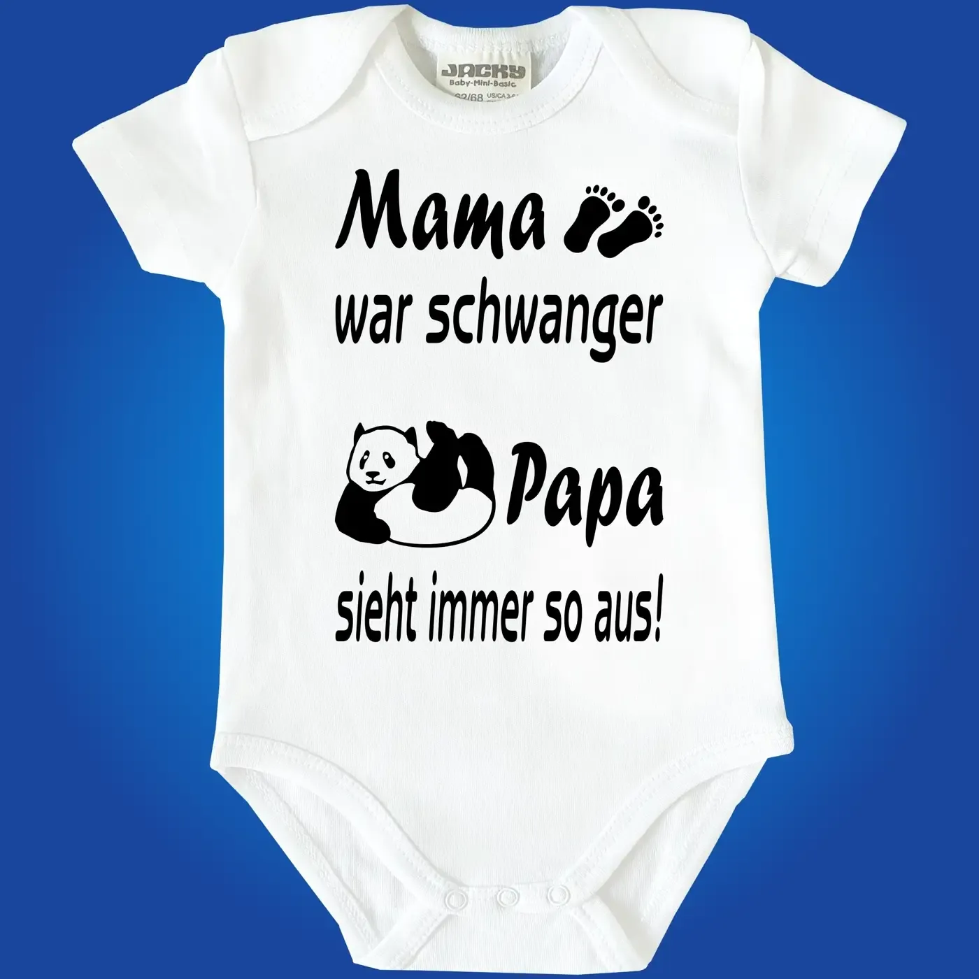 Weißer Baby Body mit lustigem Spruch