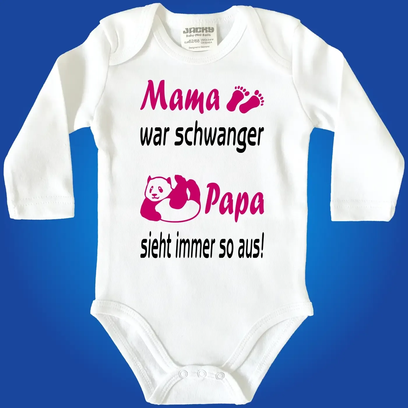 Lustiger Baby Body mit Panda Motiv