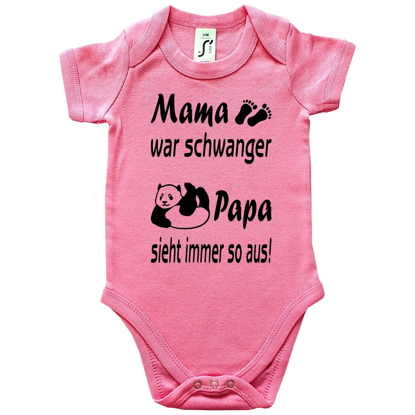 Lustiger Baby Body mit Panda Motiv