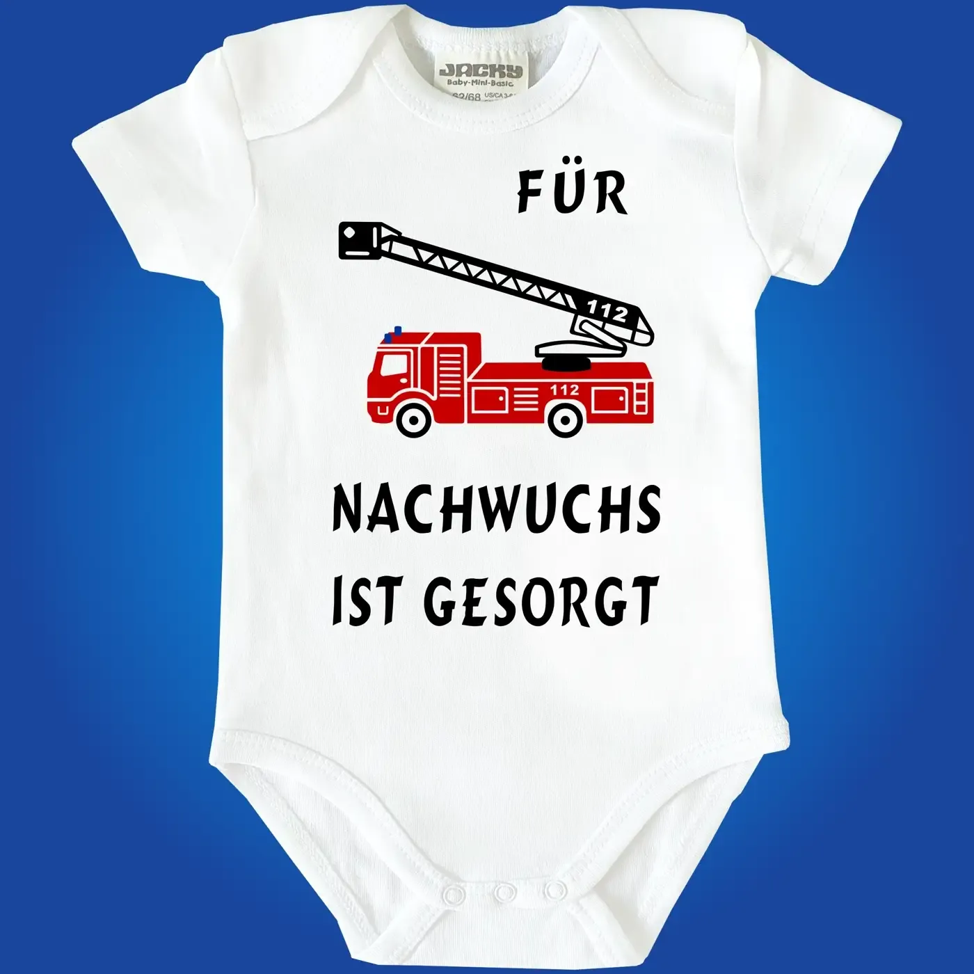 Baby-Body für Feuerwehr-nachwuchs mit Feuerwehrauto