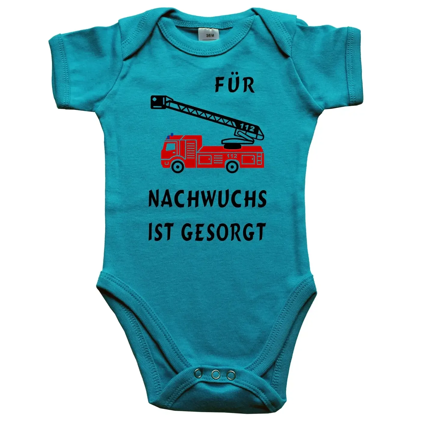Baby-Body mit Feuerwehrauto für Feuerwehr-Nachwuchs