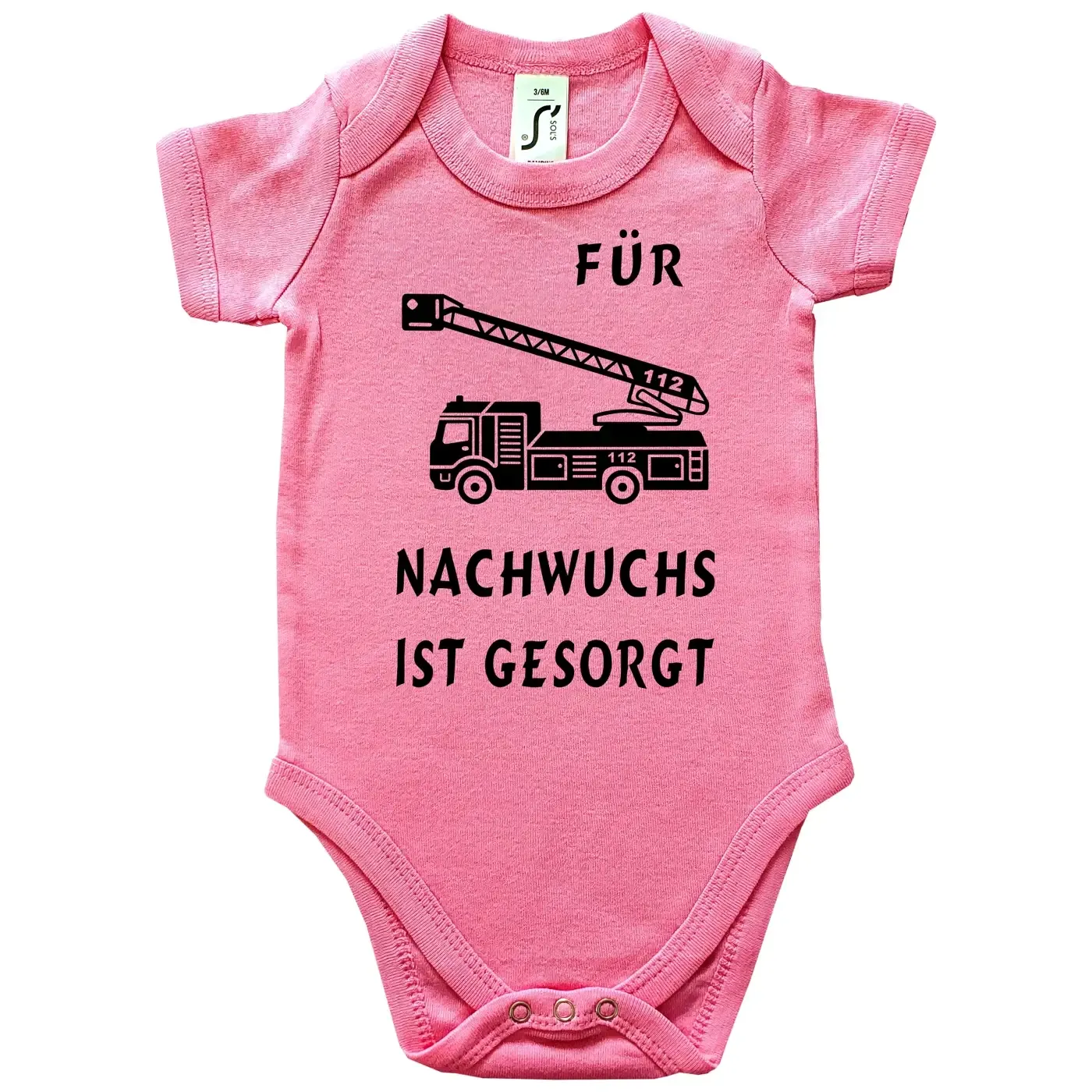 Baby-Body mit Feuerwehrauto