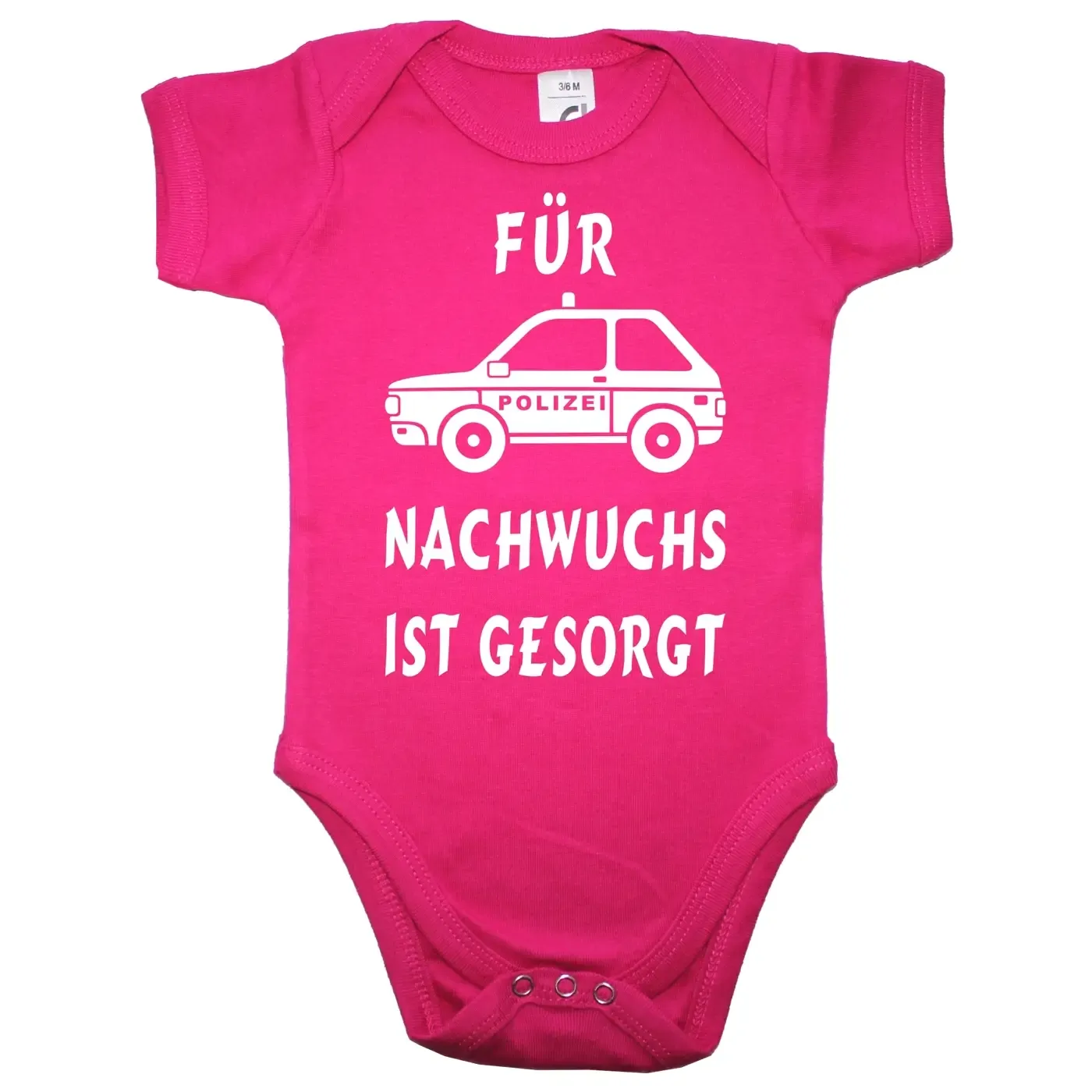 Babybody mit witzigem Polizeiauto‑Design für Babys