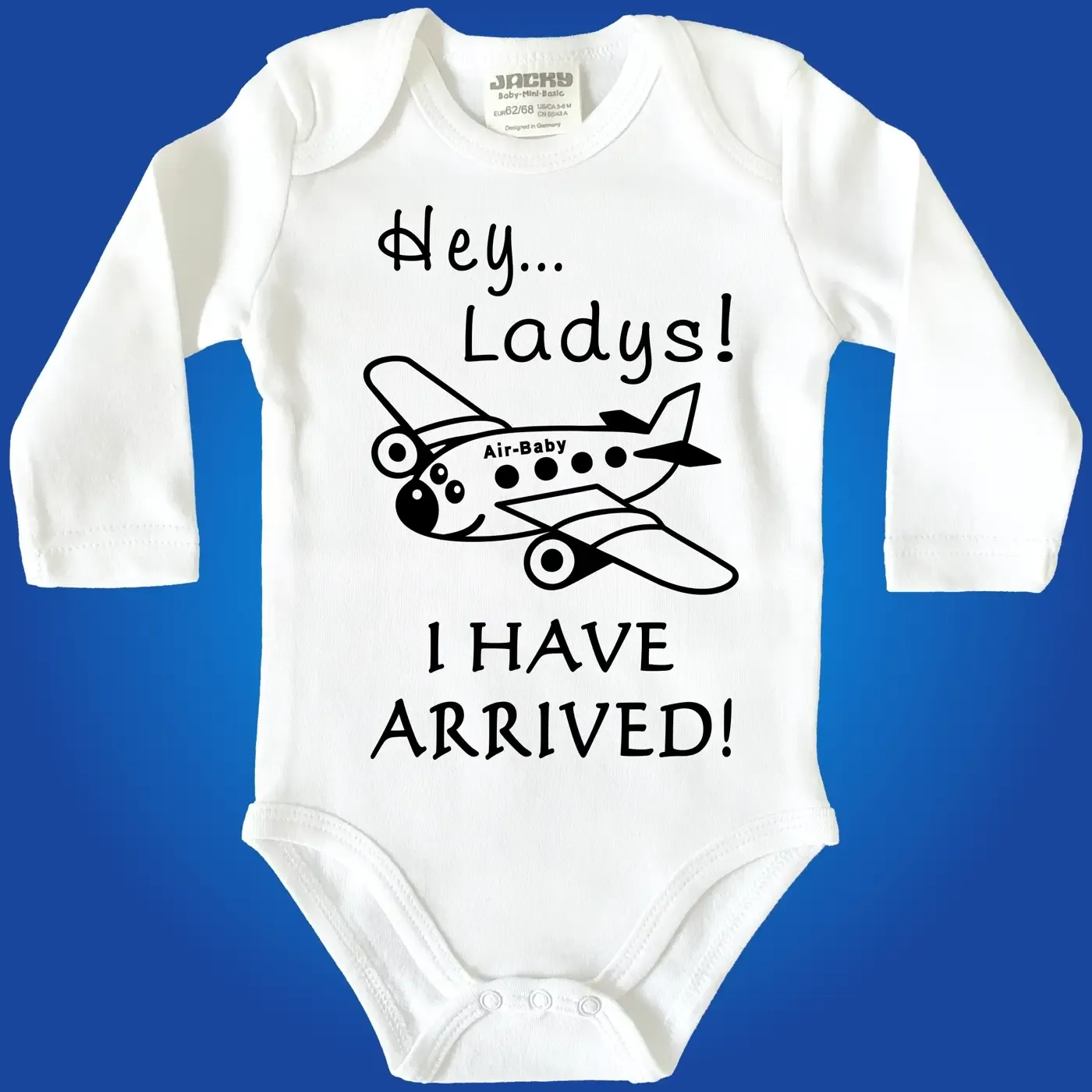 Strampler mit Flugzeug Flugbegleiterin