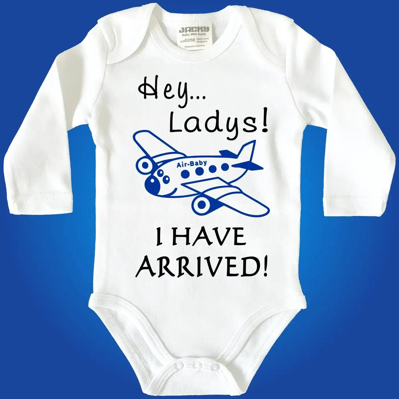 Baby-Body mit Flugzeug Flugbegleiterin