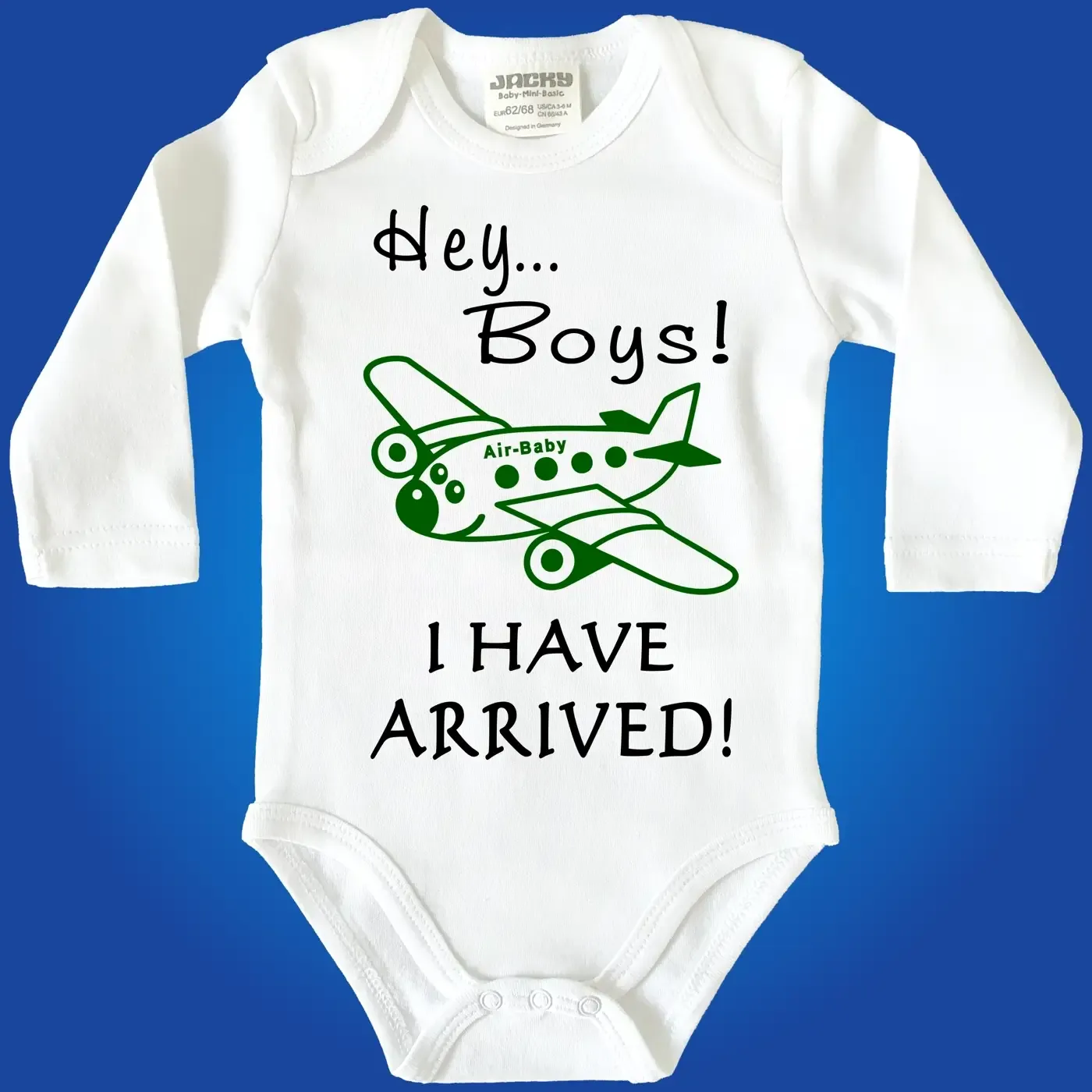 Baby-Body mit Flugzeug Flugbegleiterin