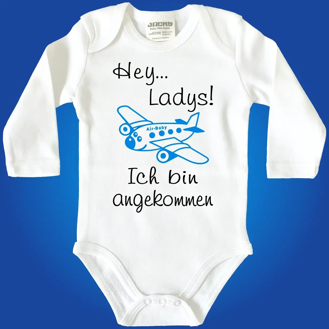Baby‑Body mit süßem Flugzeug‑Motiv für Babys