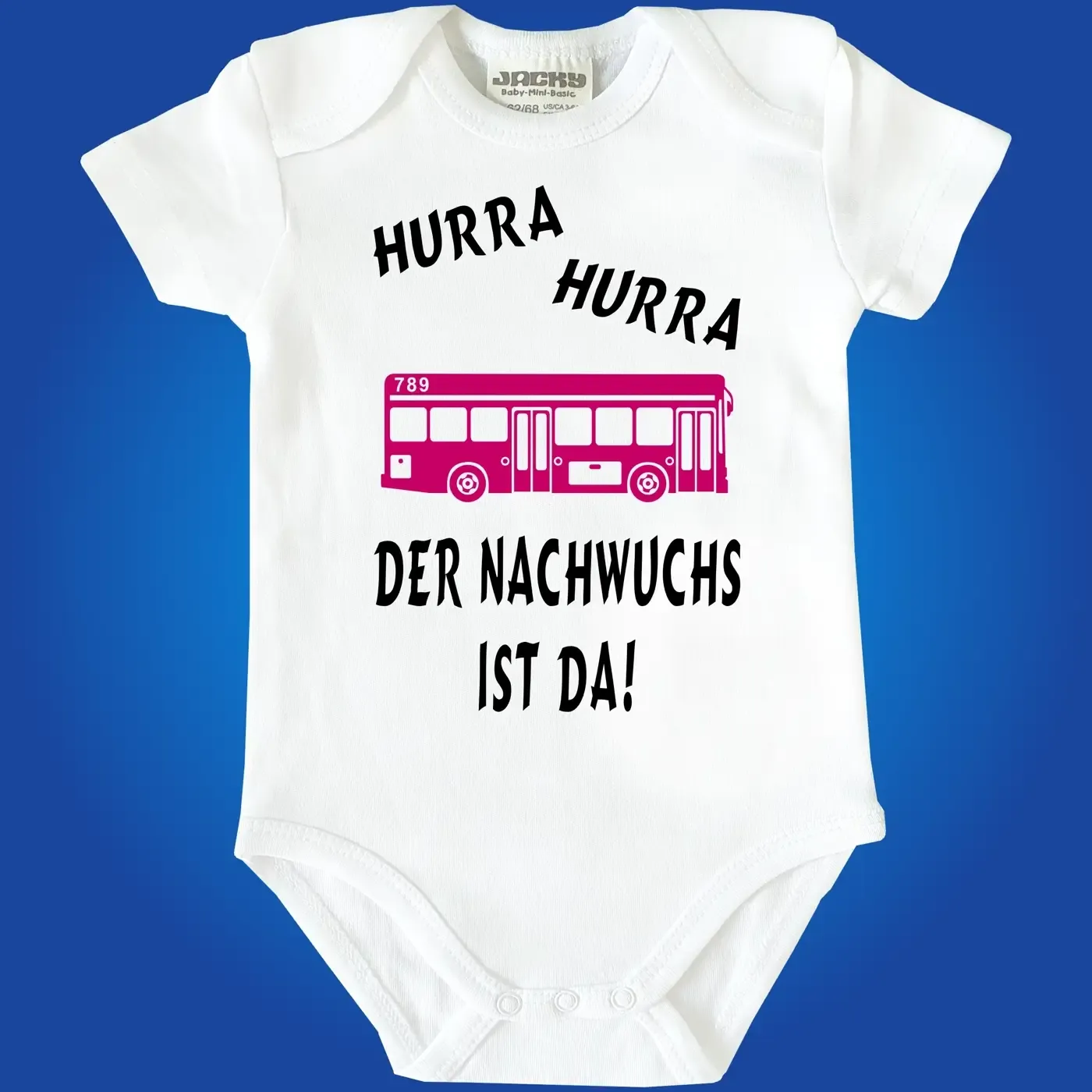 Babybody mit Bus Grafik für Jungen und Mädchen