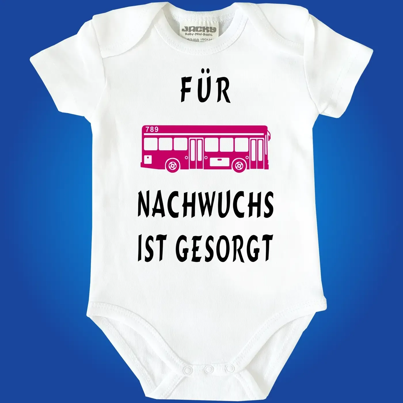 Baby‑Body mit humorvollem Nachwuchs Busfahrer Motiv