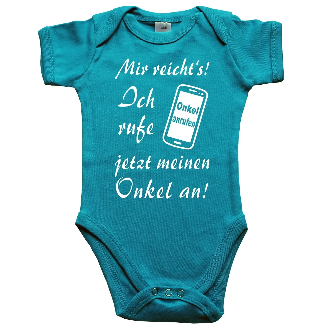 Baby‑Body mit Spruch „Mir reicht’s! Ich rufe jetzt meine Oma an!“