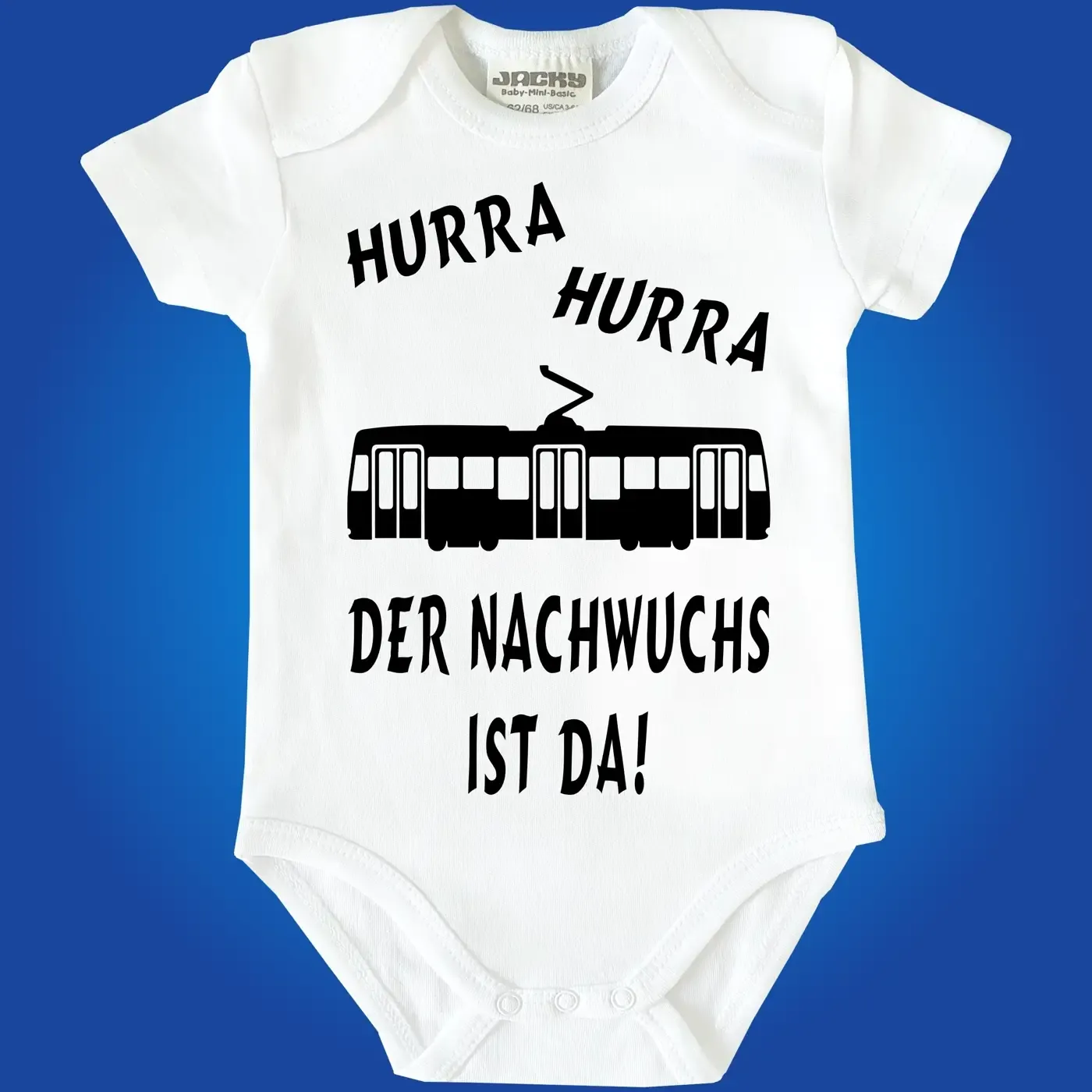 Baby-Body mit Strassenbahn Nachwuchs