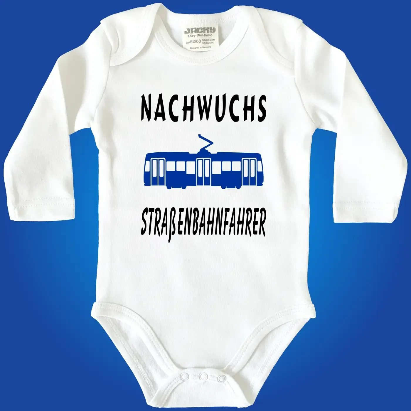 Baby‑Body mit süßem Nachwuchs Straßenbahnfahrer Spruch