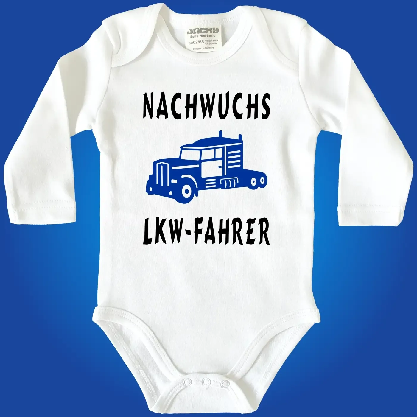 Baby‑Body mit süßem Nachwuchs Trucker Spruch