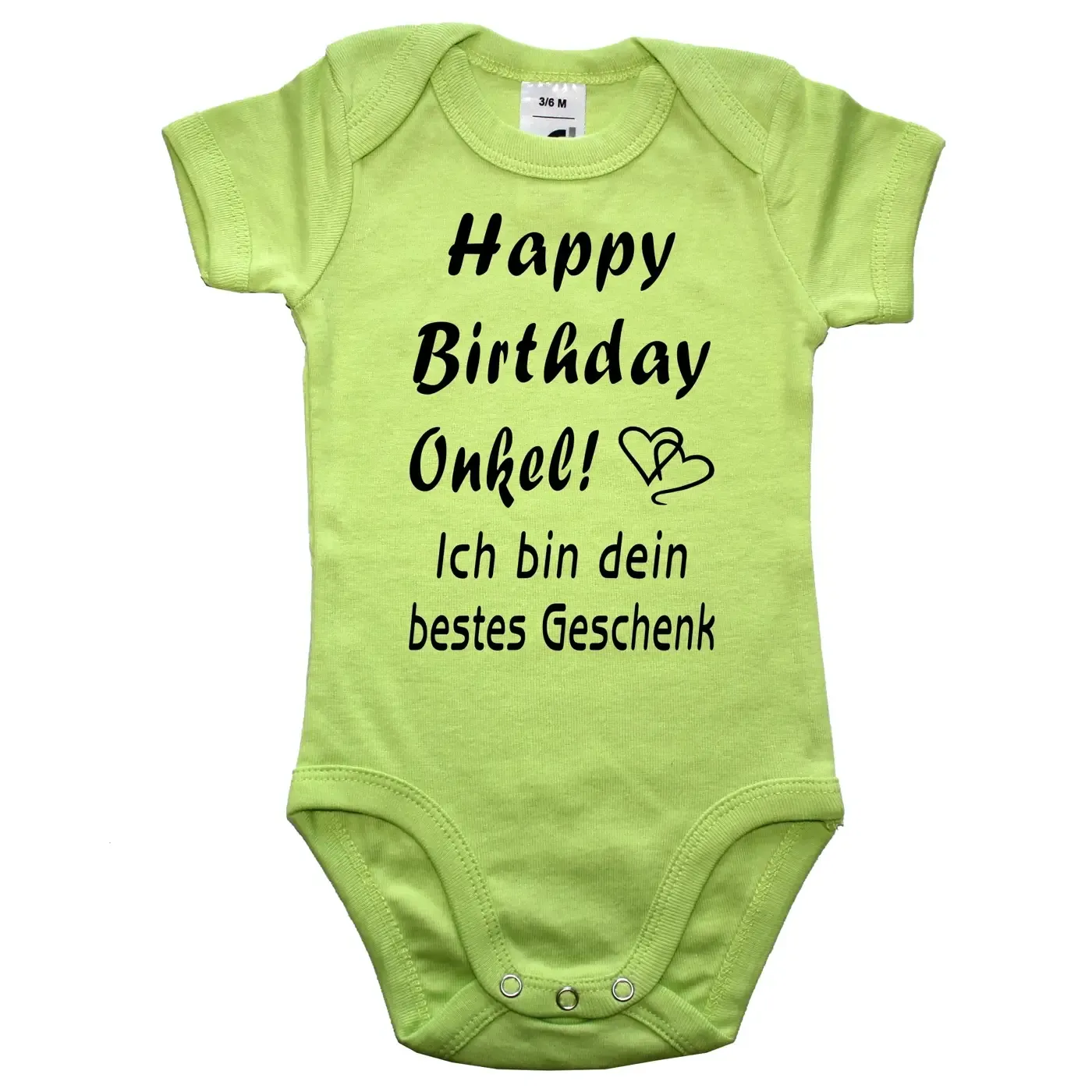 Babybody „Happy Birthday liebe Tante“ mit Herz Motiv