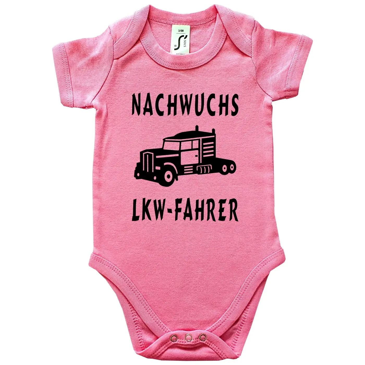 Baby‑Body mit süßem Nachwuchs Trucker Spruch