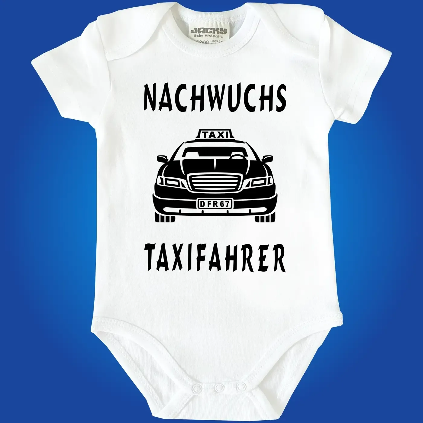 Baby‑Body mit Taxi und modernem Druck
