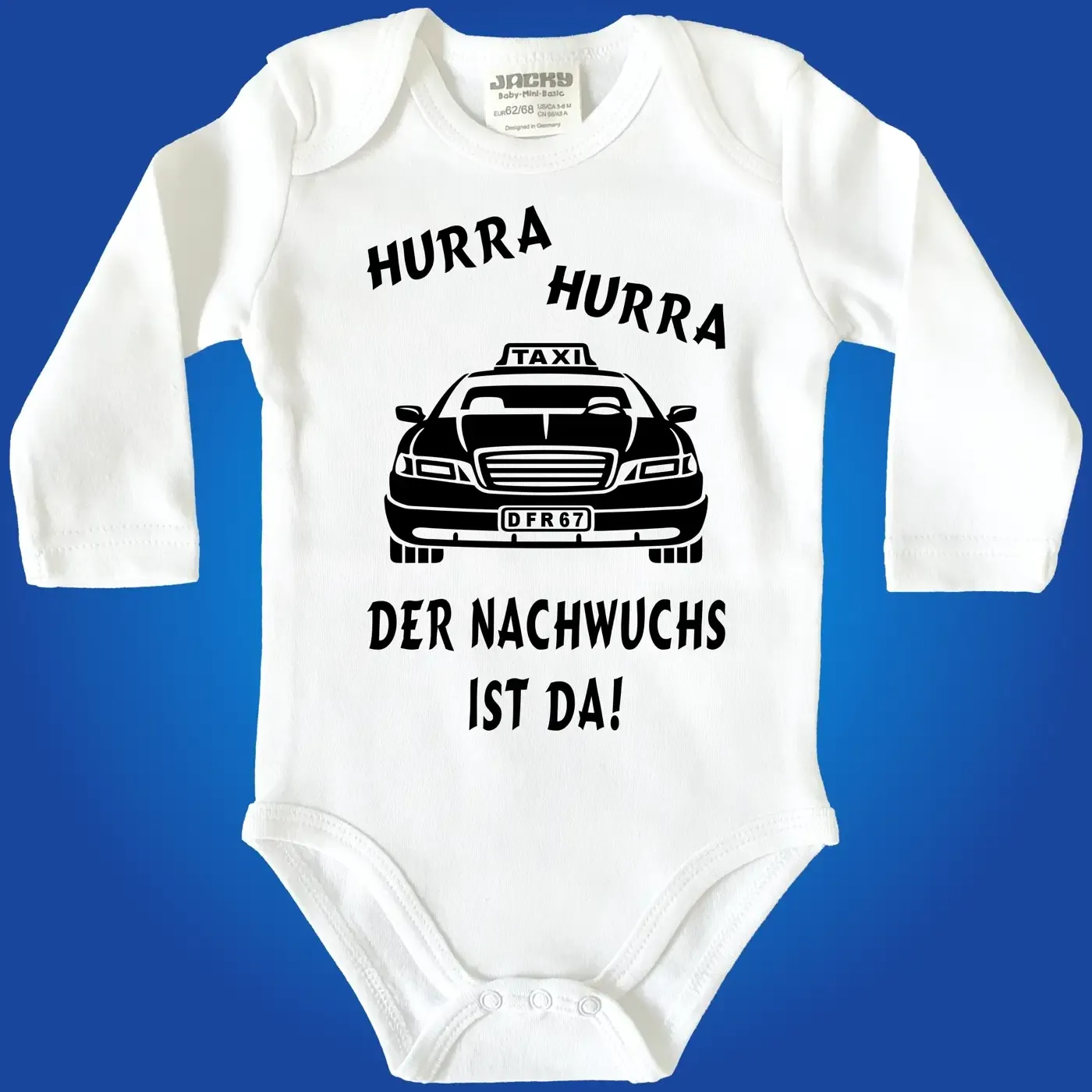Baby‑Body mit Taxi und modernem Druck