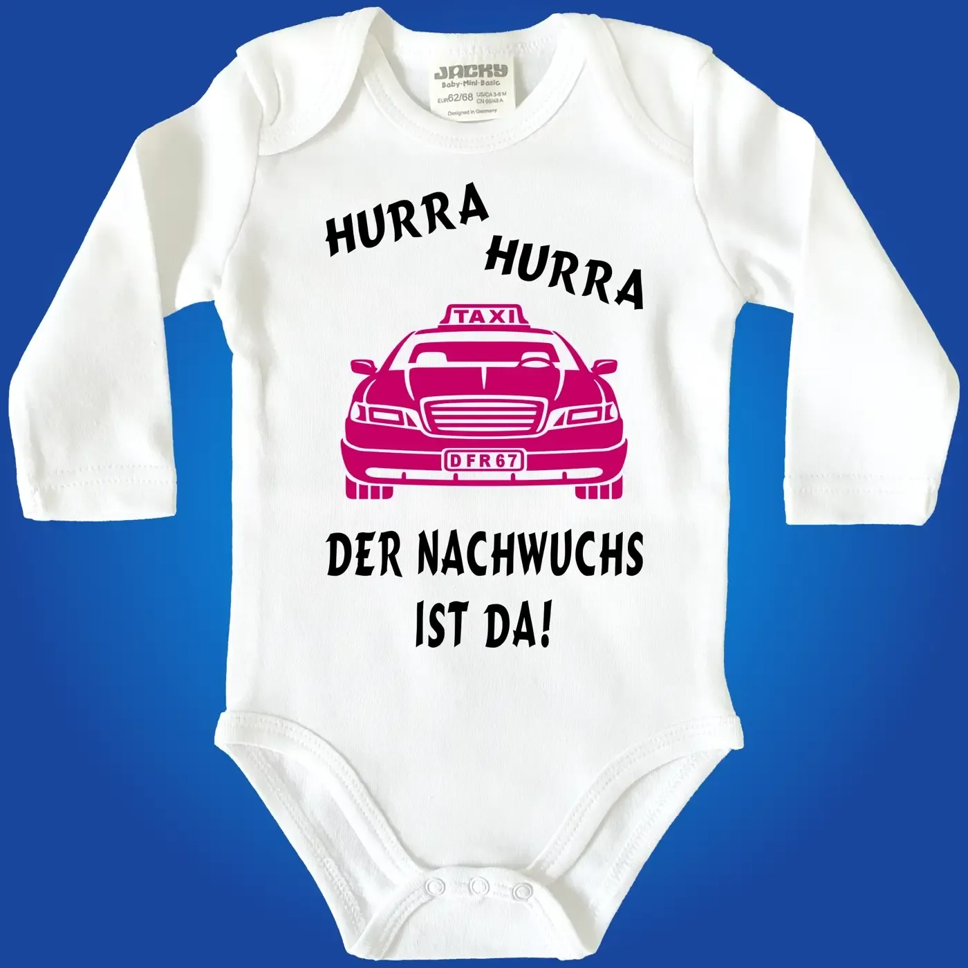 Baby‑Body mit humorvollem Taxi‑Design
