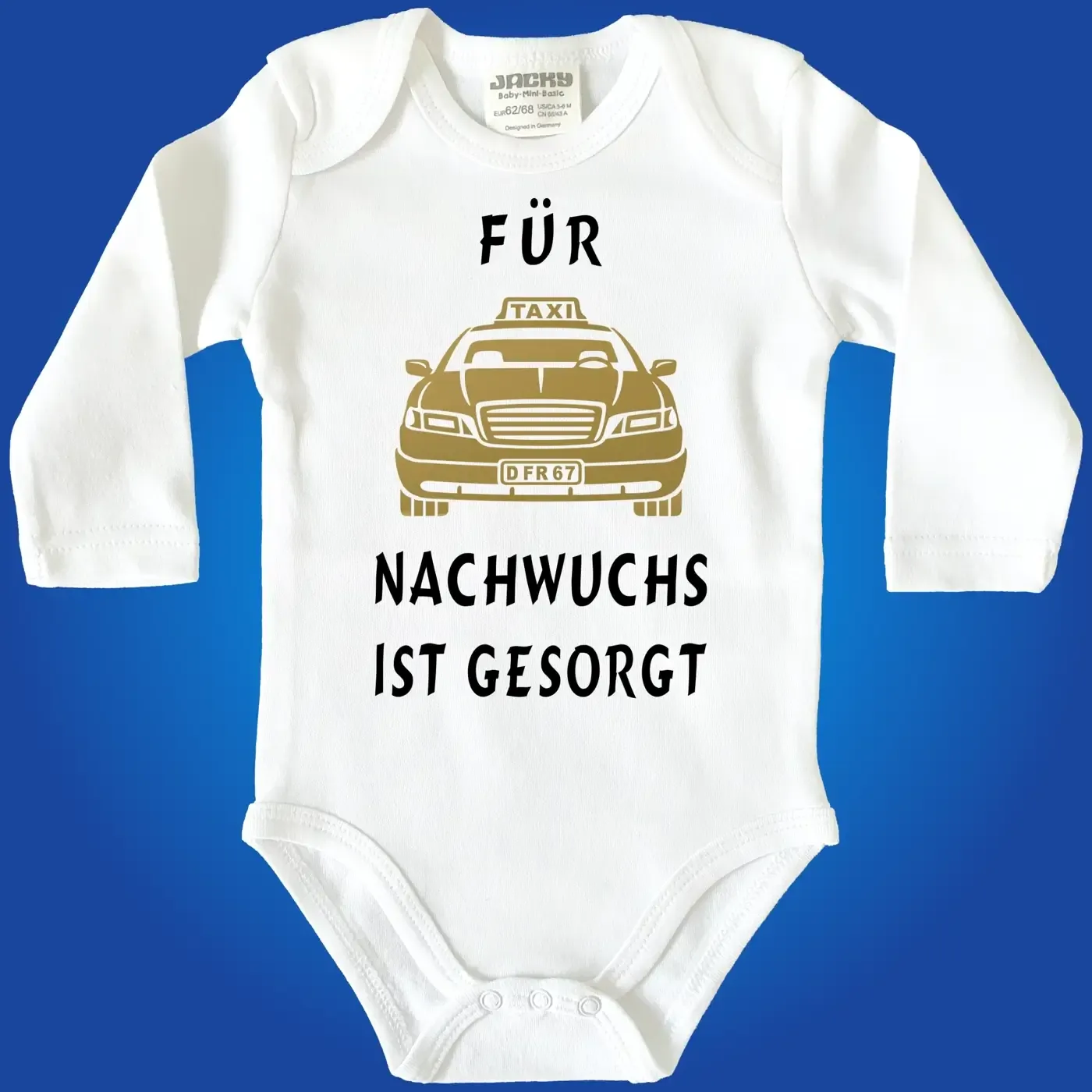 Lustiger Babybody mit Taxi‑Motiv